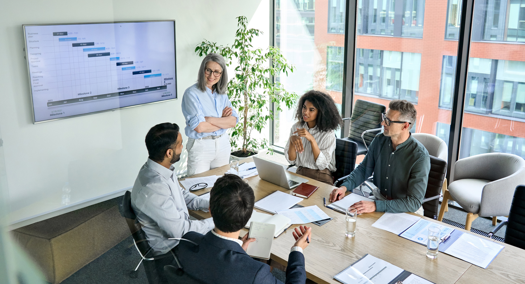 Diverse Group of People in a Meeting